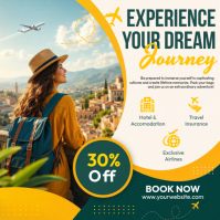 สีขาว Travel Promotion Instagram-bericht Template