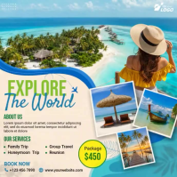 Biru Travel Promotion โพสต์บน Instagram Template
