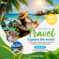 White Travel Promotion Publicação no Instagram Template