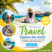 白色 Travel Promotion Instagram-bericht Template