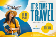 Weiß Travel Promotion Cartaz Template