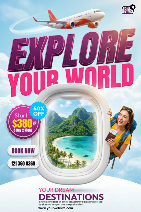 Copy of White Joyful Travel Promotion Poster | PosterMyWall