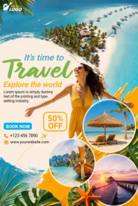 Bianco Travel Promotion Plakat Template