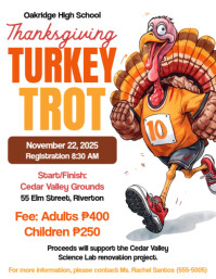 Hvid Thanksgiving Event Ulotka Template