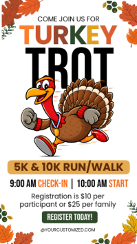 Wit Turkey Trot 5K and 10K Run Walk Instagram-Story Template