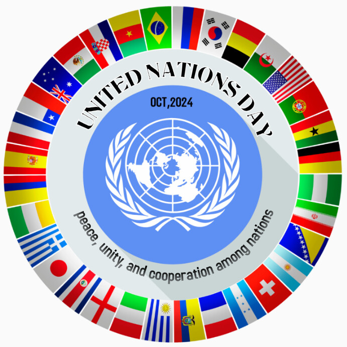 Plantilla de White joyful united nations day editable template ...
