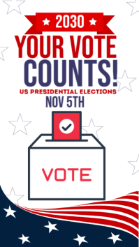 White US Presidential Election Campaign História do Instagram Template