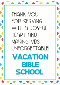 White Joyful Vacation Bible School A6#FaithInAction #ServeWithLove #ServingGod #GodsWork #JesusLoves template