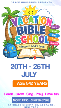 White Joyful Vacation Bible School Instagram Story template