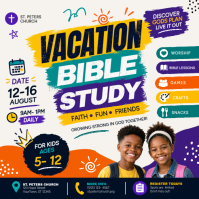 White Joyful Vacation Bible Study Instagram Post Instagram-Beitrag template