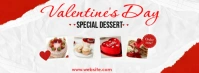 White Joyful Valentine's Special Dessert Design  Facebook Cover Photo template