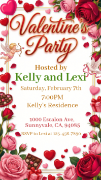 White Joyful Valentine’s Day Menu Template Instagram Story