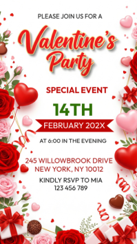 White Joyful Valentine’s Day Menu Template Instagram Story