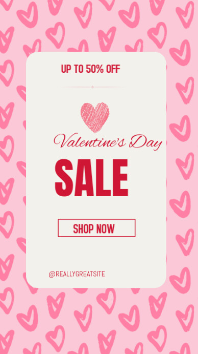 White Joyful Valentine 'day  Instagram Story template