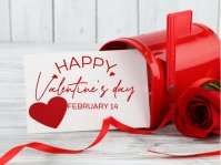 White Joyful Valentines Day Yard Sign Panneau de jardin template