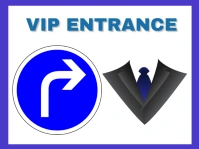 White Joyful Vip Entrance Yard Sign template
