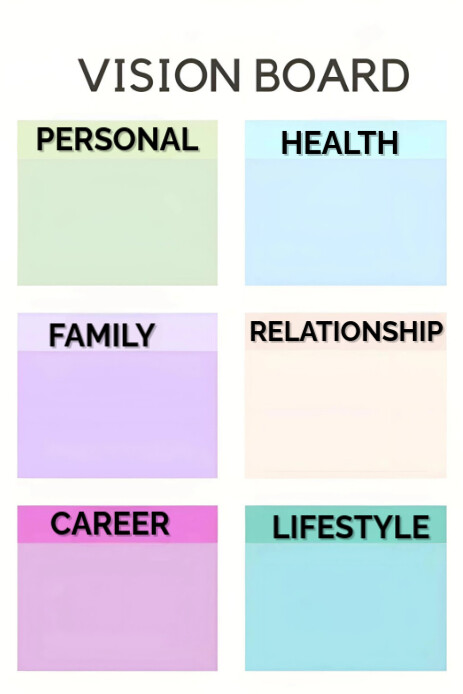 Plantilla de White Joyful Vision Board Pinterest Graphic | PosterMyWall
