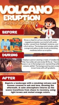 White Joyful Volcano Eruption Preparedness Instagram Story Instagram-verhaal template