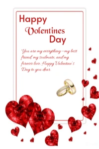 White Joyful Volentine Pinterest Graphic template