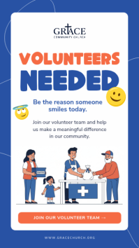 Blanc Volunteer Recruitment Instagram-verhaal Template - Page 1