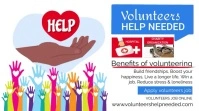 White Joyful Volunteers Help Needed Digital D template