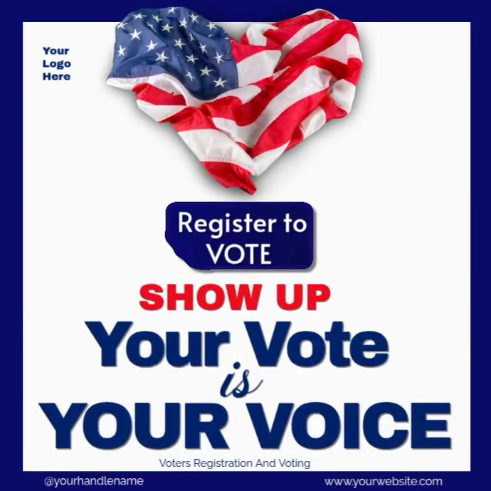White Joyful Voters Campaign Video Instagram Post Template | PosterMyWall