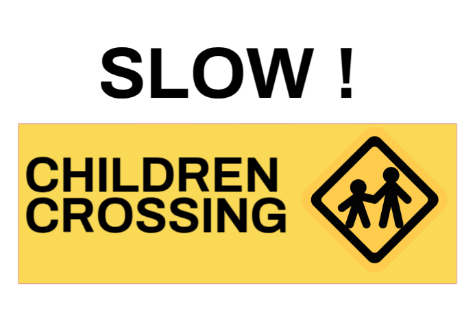 White Joyful Warning Signal Template  Label