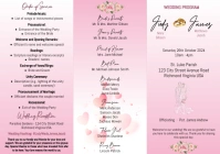 White Joyful Wedding Ceremony Program Of The A4 template