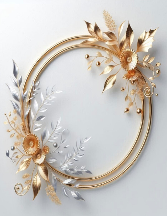 Copy of White Joyful Wedding Frame Flyer (us Letter) | PosterMyWall