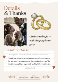 White Wedding Invitation A4 Template - Page 3