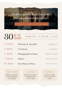 White Wedding Invitation A4 Template - Page 2