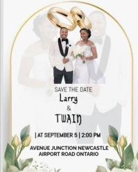 White Joyful Wedding Invitations Cards  Instagram Portrait template