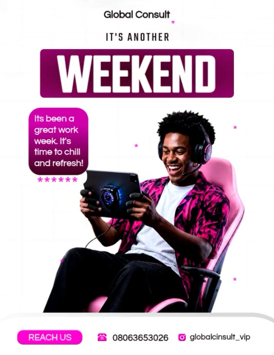 White Weekend Relaxation Flyers Template | PosterMyWall