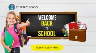 White Joyful Welcome Back to School Digital D template