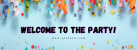 White Joyful Welcome/confetti/decor/classroom Decor/google Classroom Decor/google Banner/google Clas Фотография обложки профиля Facebook template