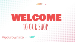 Blanco Shop Welcome Digitalanzeige Template