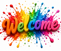 White Joyful Welcome Sign Medium Rectangle Mellemstort rektangel template