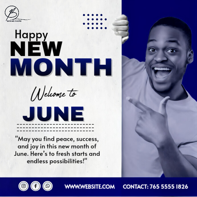 Copy of White Joyful Welcome To June Instagram Post | PosterMyWall