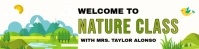 White Joyful Welcome To Our Classroom Google Header  Google Classroom Banner template