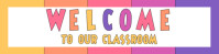 White Joyful Welcome To Our Classroom Google Classroom Banner template