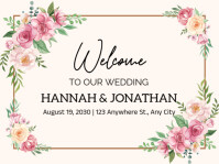 White Joyful Welcome To Our Wedding Anniversary  Presentation template