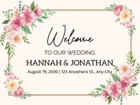 White Joyful Welcome To Our Wedding Anniversary  Presentation Presentación template