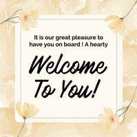 White Joyful Welcome Wishes And Blessings Templates  Instagram Post