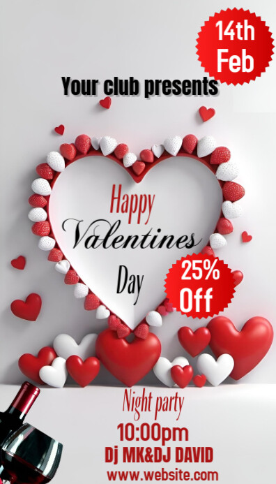White Joyful White Valentine Business Card template