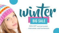 White Joyful Winter Big Sale Blog Header template