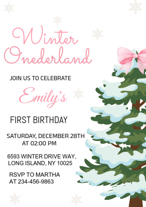 Winter Onederland White - Lightweight Foldable Design