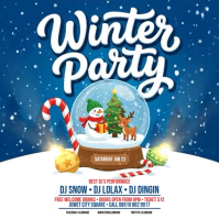 White Joyful Winter Party Instagram Post Template Instagram Post