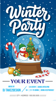 White Joyful Winter Party Invitation Instagram Story template