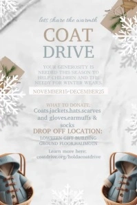 White Joyful Winter Poster template