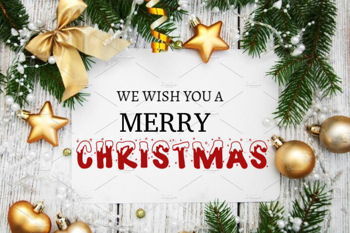 White Joyful Wishing Merry Christmas  Label Etiket template